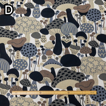 Kobayashi | abstract mushroom 彩色蘑菇 | cotton linen 棉麻