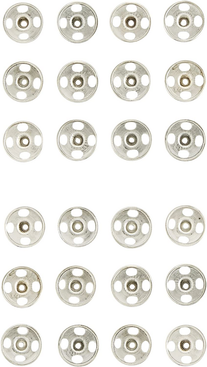 Clover sew-on metal snap button 8mm 24pcs 金屬隱形啪鈕 暗扣 8mm 24對