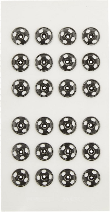 Clover sew-on metal snap button 8mm 24pcs 金屬隱形啪鈕 暗扣 8mm 24對