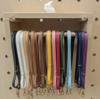 gold buckle leather shoulder straps 金色扣 皮革斜背帶肩帶 77~140cm