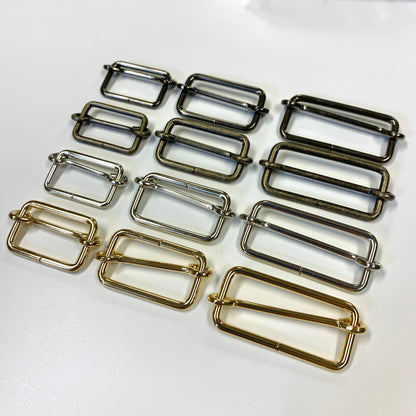 accessories 配件 | metal square slide buckle 2pcs 金屬日字扣 2個｜10mm 15mm 21mm 25mm 30mm 36mm 39mm 50mm
