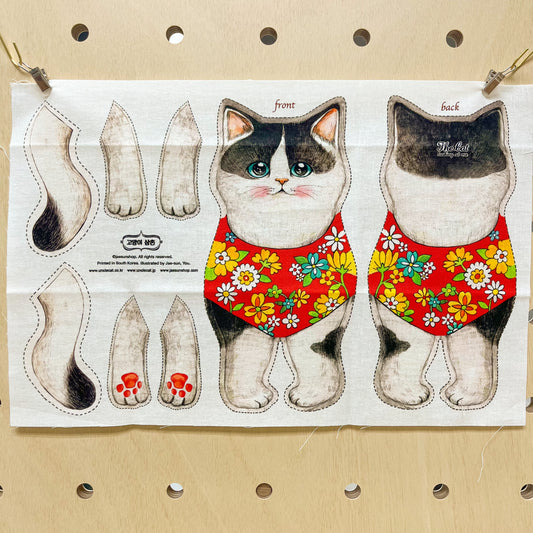 Unclecat 貓叔叔 | diy fabric for making cat doll "Milk" | cotton linen 棉麻