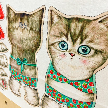 Unclecat 貓叔叔 | diy fabric for making cat doll "Vikini" | cotton linen 棉麻