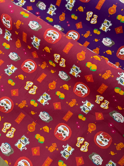 【K‧T FABRIC】恭喜發財新年 Chinese new year pattern｜cotton printed oxford 純棉