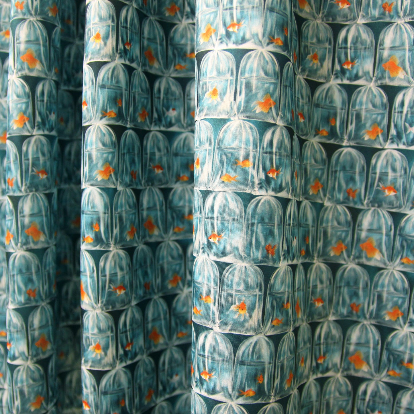 【K‧T FABRIC】金魚街 goldfish market waterproof fabric 防水布