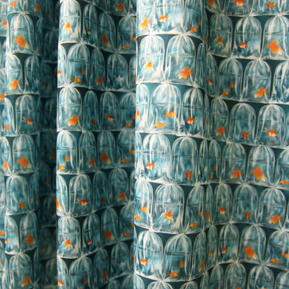 【K‧T FABRIC】金魚街 goldfish market waterproof fabric 防水布