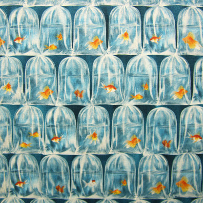 【K‧T FABRIC】金魚街 goldfish market cotton printed sheeting純棉