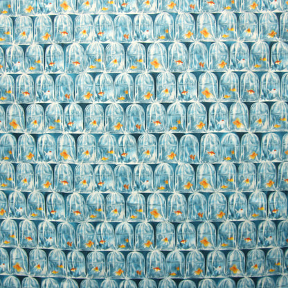 【K‧T FABRIC】金魚街 goldfish market cotton printed sheeting純棉