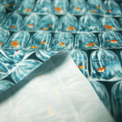 【K‧T FABRIC】金魚街 goldfish market waterproof fabric 防水布