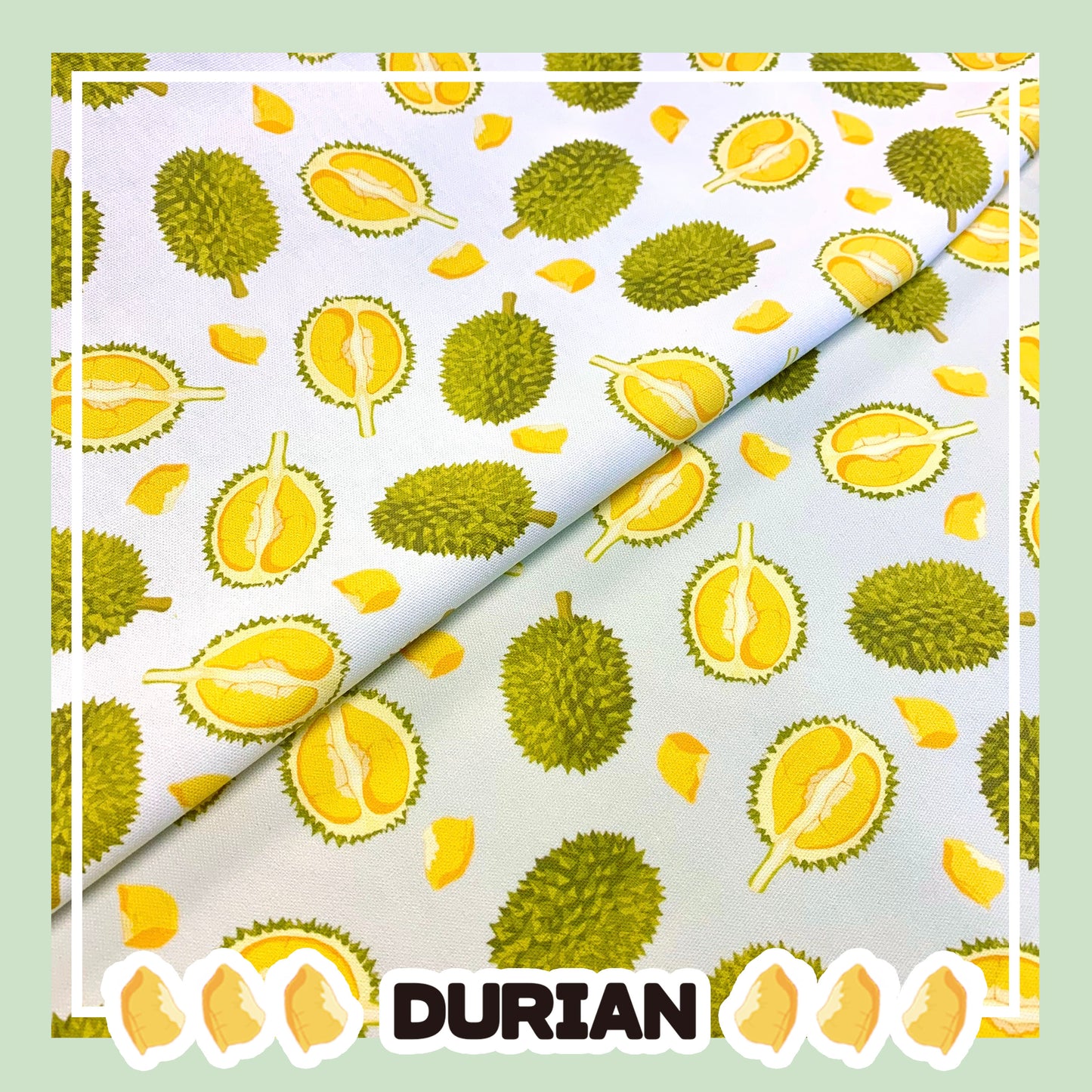 【K‧T FABRIC】小榴槤durian cotton printed oxford 純棉