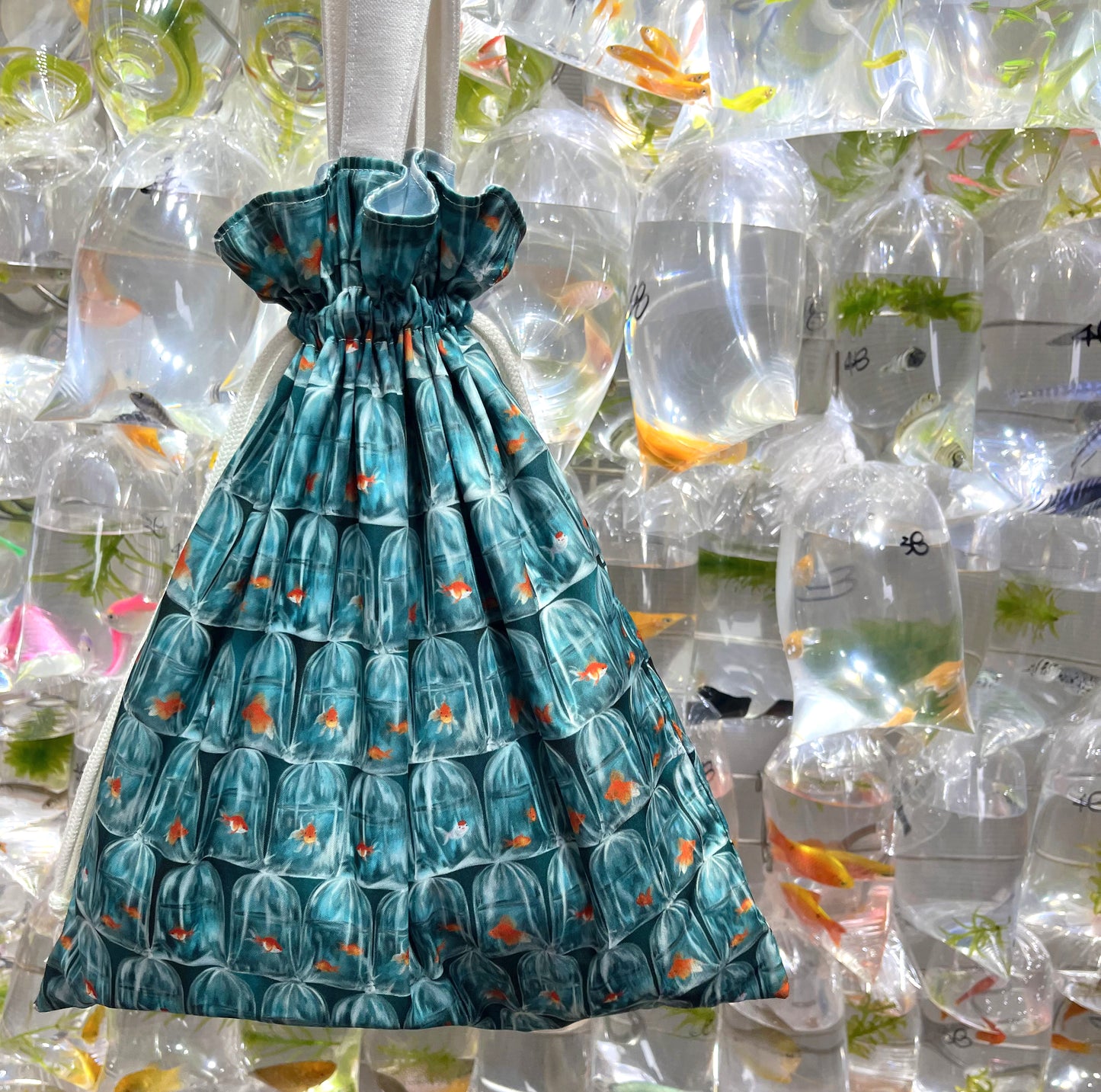 【K‧T FABRIC】金魚街 goldfish market waterproof fabric 防水布
