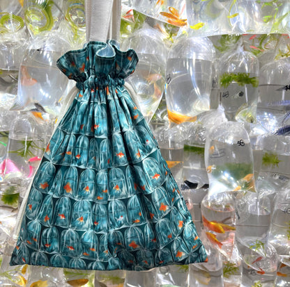 【K‧T FABRIC】金魚街 goldfish market waterproof fabric 防水布