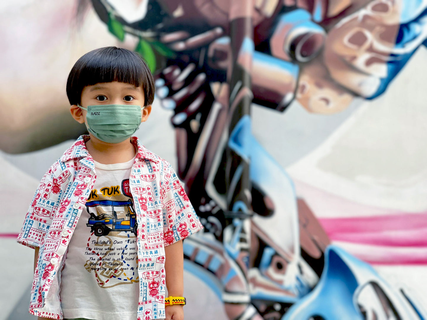 【K‧T FABRIC】紅白藍「招牌」 red-white-blue ''signboard'' cotton printed oxford 純棉