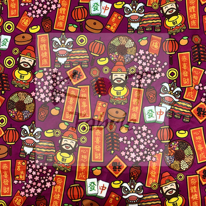 【K‧T FABRIC】農曆新年Chinese new year cotton printed sheeting 純棉