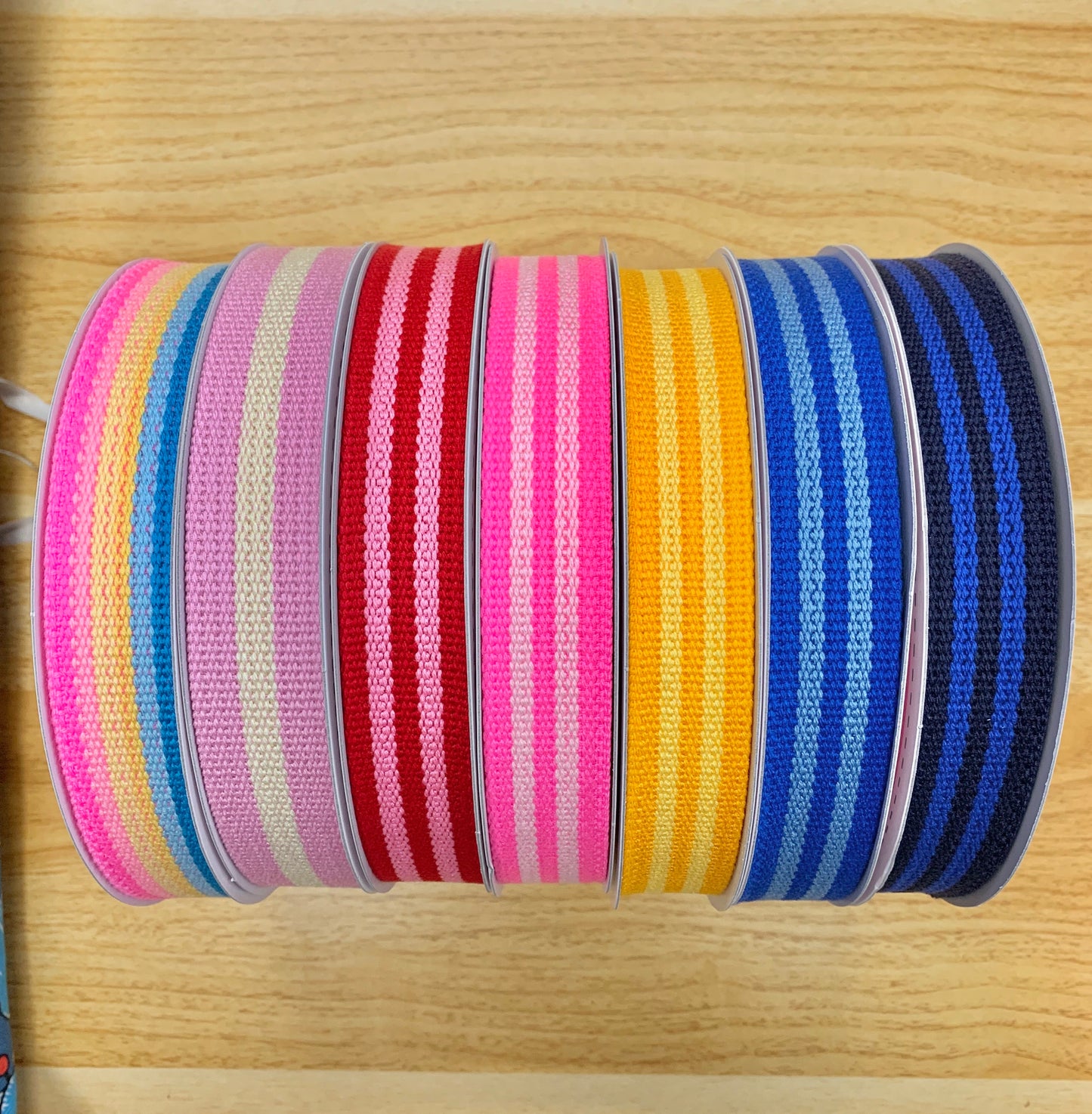 [日本] 間條拼色織帶 2.5cm