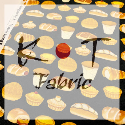 【K‧T FABRIC】港式麵包Hong Kong style - bread cotton printed oxford 純棉