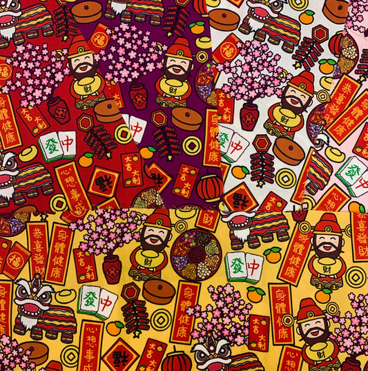 【K‧T FABRIC】農曆新年Chinese new year cotton printed sheeting 純棉