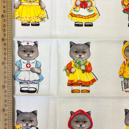 Unclecat 貓叔叔 | Russian Blue Cat Rubly mini | cotton linen 棉麻