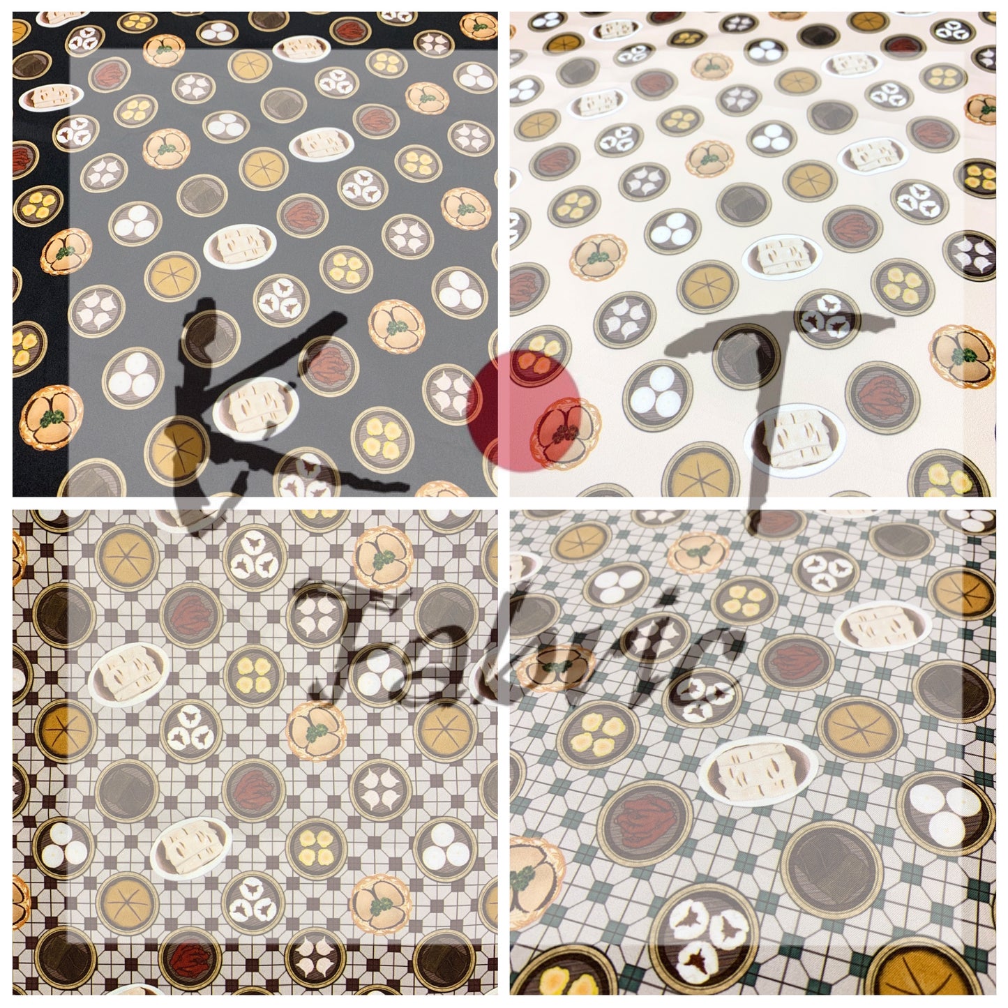 【K‧T FABRIC】懷舊點心 dimsum waterproof fabric 防水布