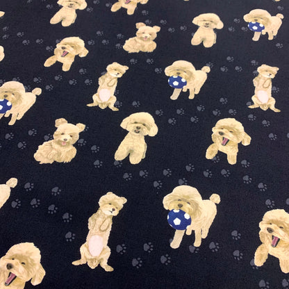 【K‧T FABRIC】貴婦狗 poodle cotton printed sheeting 純棉