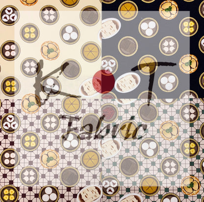 【K‧T FABRIC】懷舊點心 dimsum waterproof fabric 防水布