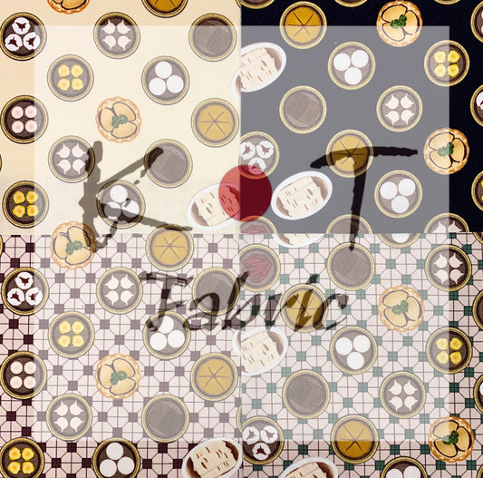 【K‧T FABRIC】懷舊點心 dimsum waterproof fabric 防水布