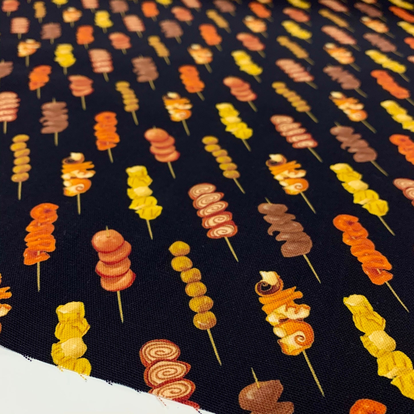 【K‧T FABRIC】香港街頭小食Hong Kong street-side snack cotton printed oxford 純棉