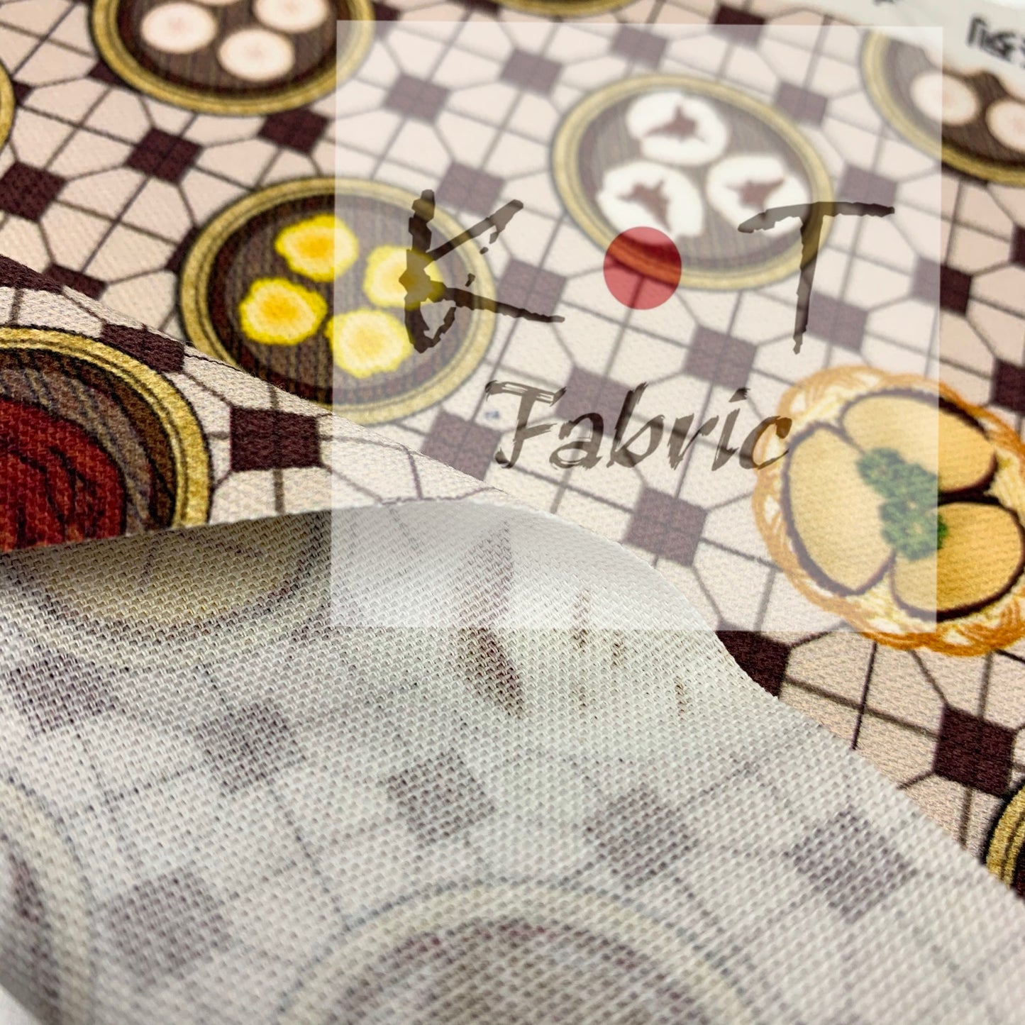 【K‧T FABRIC】懷舊點心dimsum cotton printed oxford 純棉