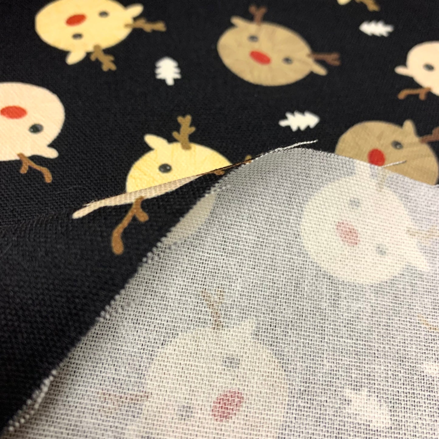 【K‧T FABRIC】聖誕毛線球小鹿Christmas deer cotton printed oxford 純棉