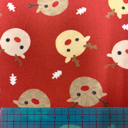 【K‧T FABRIC】聖誕毛線球小鹿Christmas deer cotton printed oxford 純棉
