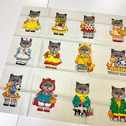 Unclecat 貓叔叔 | Russian Blue Cat Rubly mini | cotton linen 棉麻