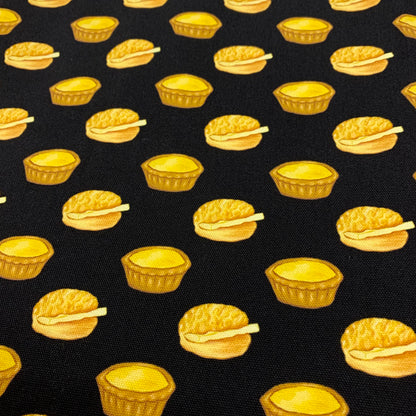 【K‧T FABRIC】蛋撻菠蘿油egg tart & pineapple bun cotton printed oxford 純棉