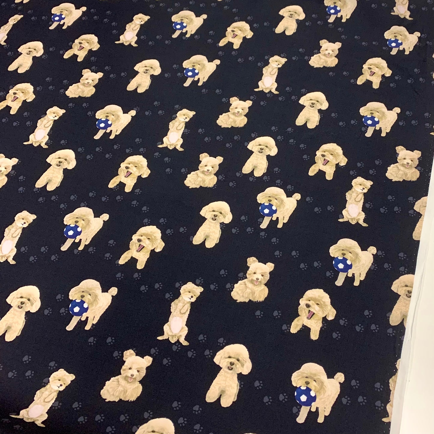 【K‧T FABRIC】貴婦狗 poodle cotton printed sheeting 純棉