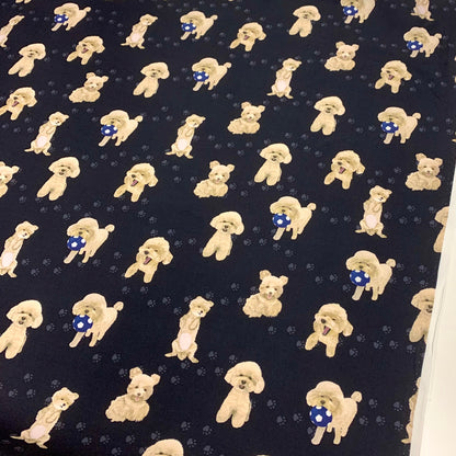 【K‧T FABRIC】貴婦狗 poodle cotton printed sheeting 純棉