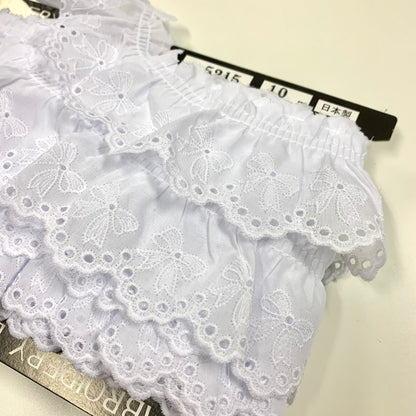 lace 蕾絲花邊 | 蝴蝶結波點刺繡蕾絲花邊 No.5215