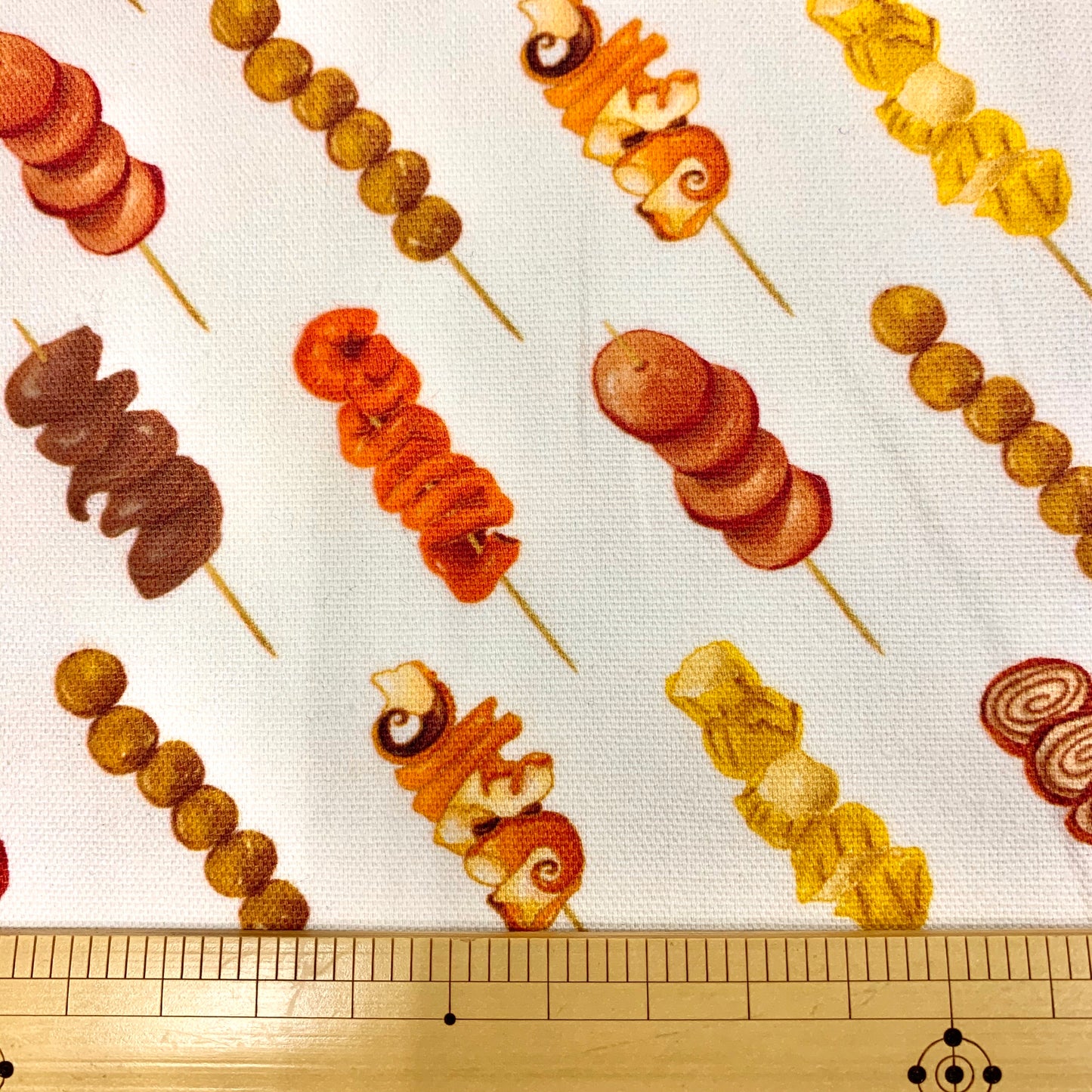 【K‧T FABRIC】香港街頭小食Hong Kong street-side snack cotton printed oxford 純棉