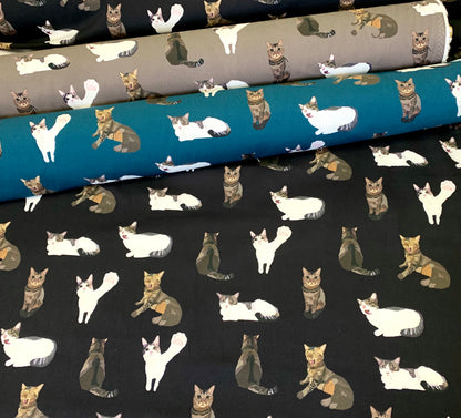 【K‧T FABRIC】唐貓cute moggie cotton printed oxford 純棉