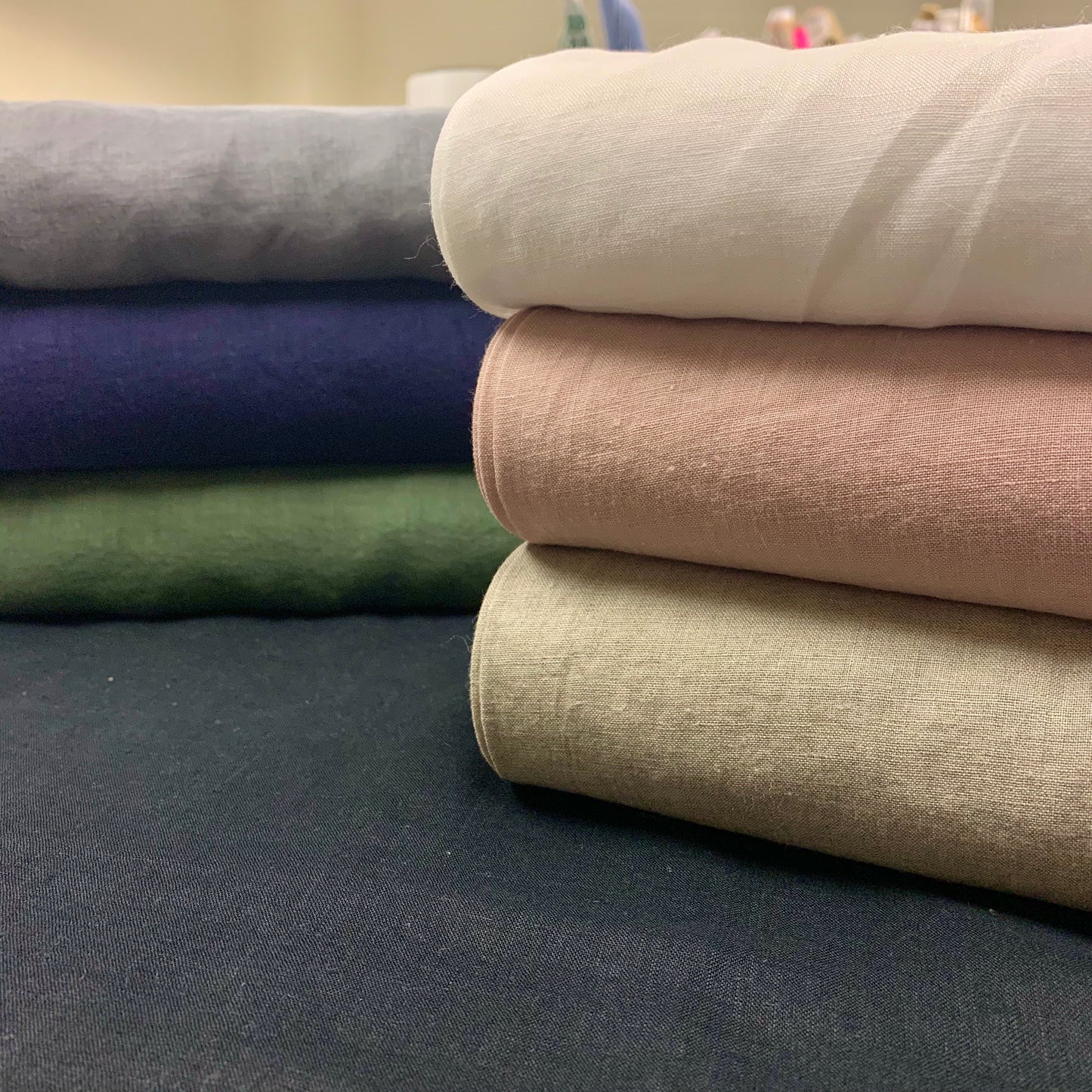 [日本] 淨色柔軟加工純麻布