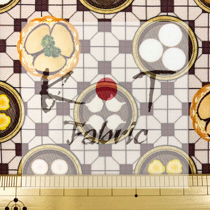 【K‧T FABRIC】懷舊點心dimsum cotton printed oxford 純棉